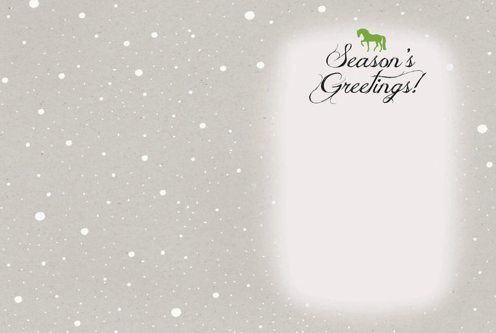 Horse Boxed Christmas Cards: Wreath w/ Peppermints, Carrots Horse Hollow Press