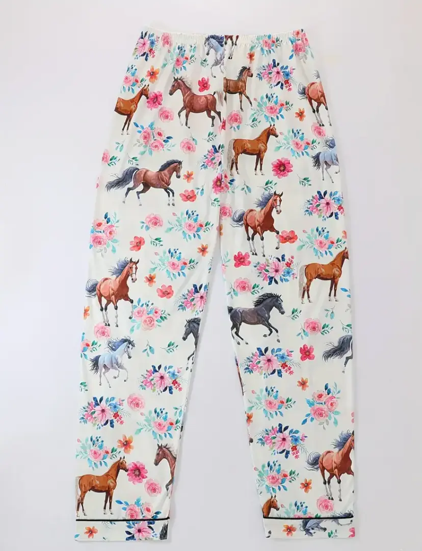 Horse Girl Sweet Dreams 3 pc Pajama Set RIDE OR DIE EQUESTRIAN SHOP