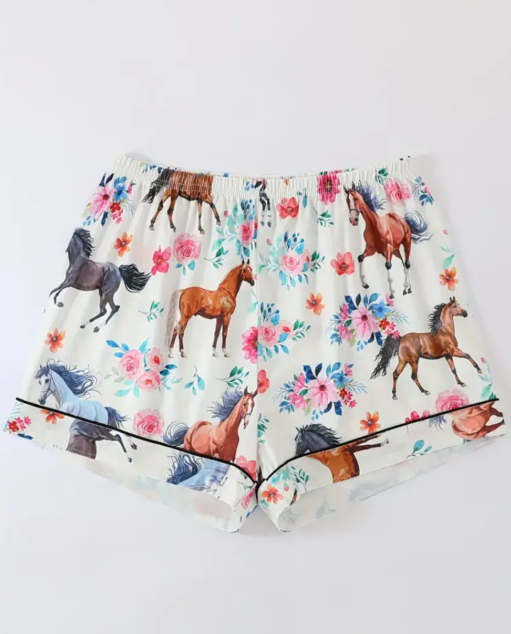 Horse Girl Sweet Dreams 3 pc Pajama Set RIDE OR DIE EQUESTRIAN SHOP