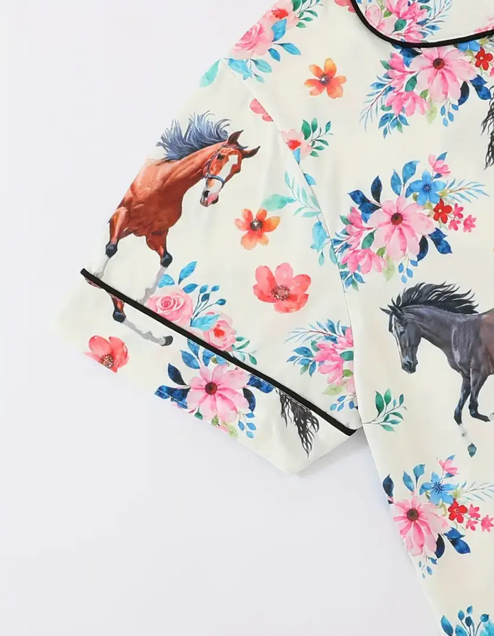 Horse Girl Sweet Dreams 3 pc Pajama Set RIDE OR DIE EQUESTRIAN SHOP