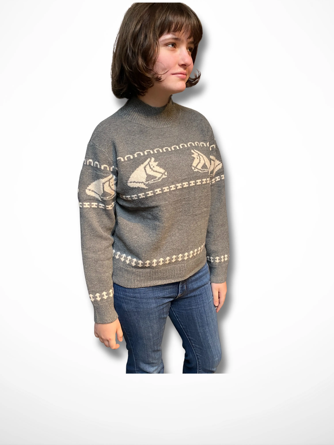 Horse Head Knit Crewneck Sweater RIDE OR DIE EQUESTRIAN SHOP