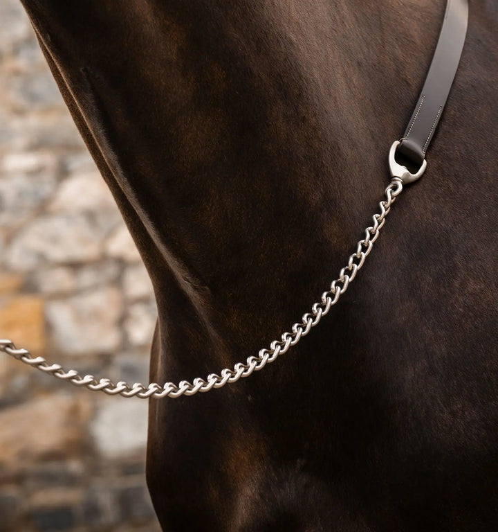 Horseware Signature Lead with Chain - Brown closeup