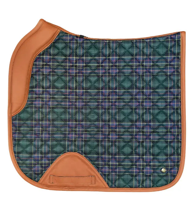 Hunter Field Plaid & Cognac Saddle Pad 16 Cypress