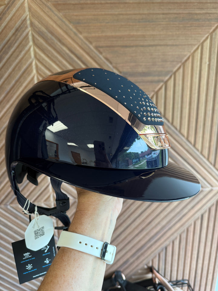 Kask Star Lady Custom:  Atlantic Blue Pure Shine Rosegold Chrome Passage Crystals