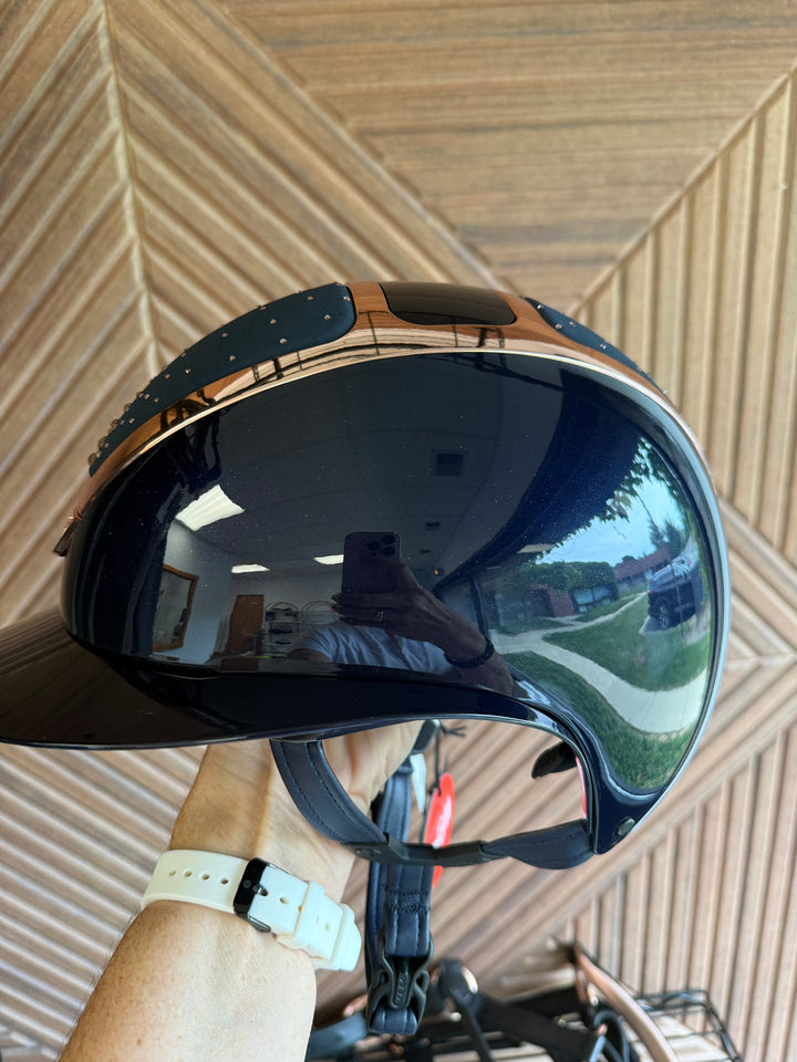 Kask Star Lady Custom:  Atlantic Blue Pure Shine Rosegold Chrome Passage Crystals