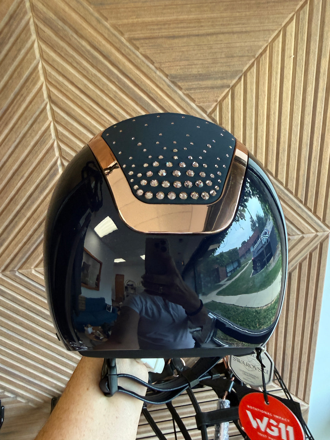 Kask Star Lady Custom:  Atlantic Blue Pure Shine Rosegold Chrome Passage Crystals