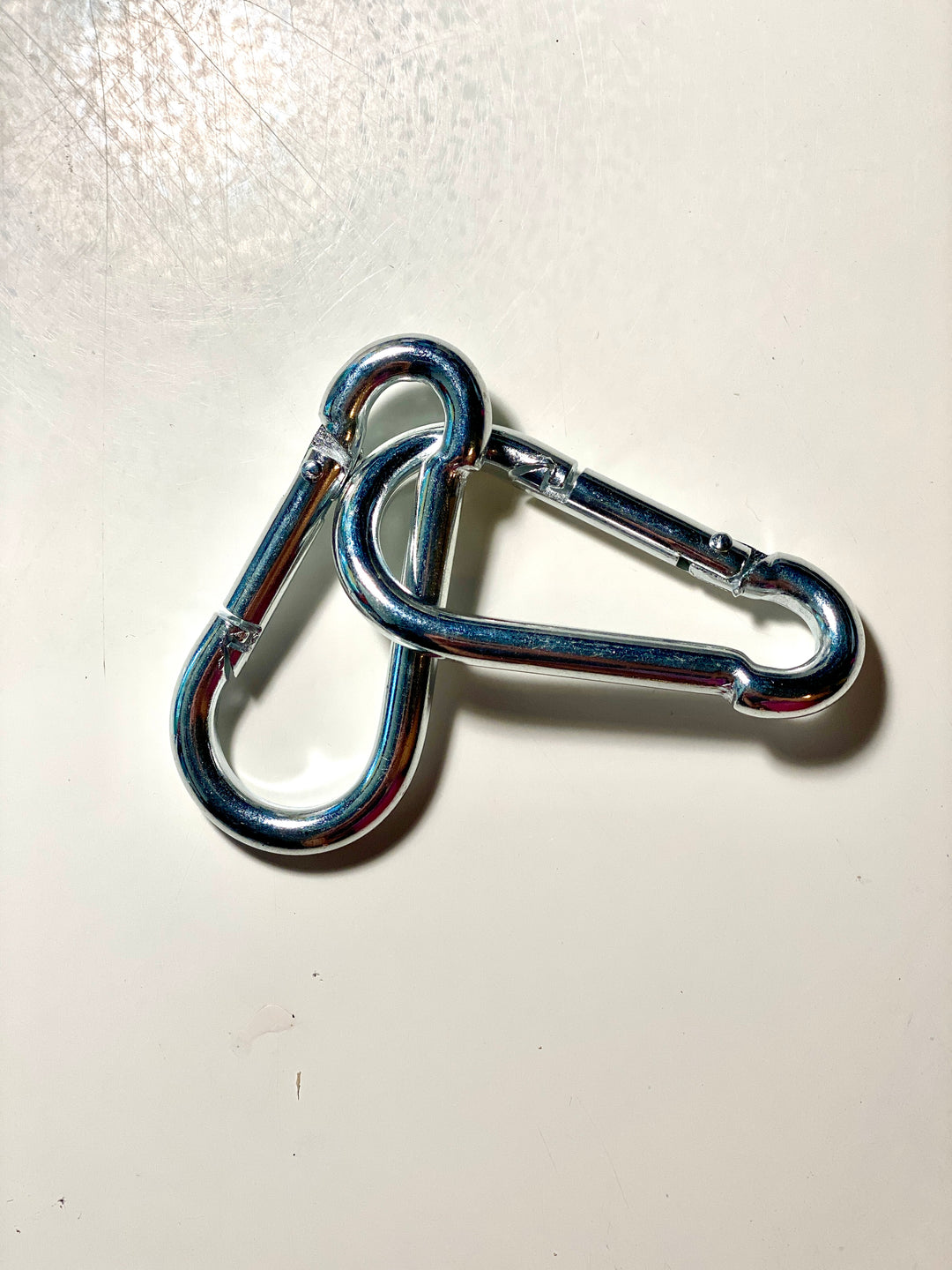 Set of Two (2) 4" Stainless Steel Spring Hook Carabiners