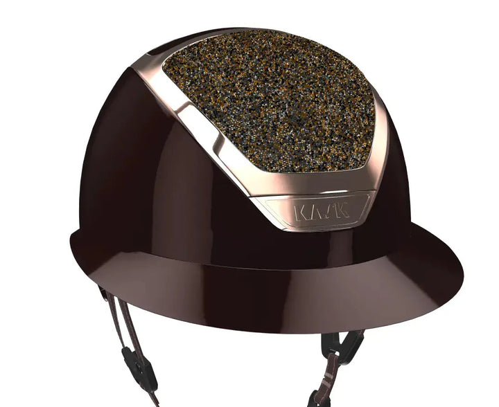 Kask Star Lady Custom:  Espresso Brown Shine, Rosegold &amp; Dune Crystals Kask
