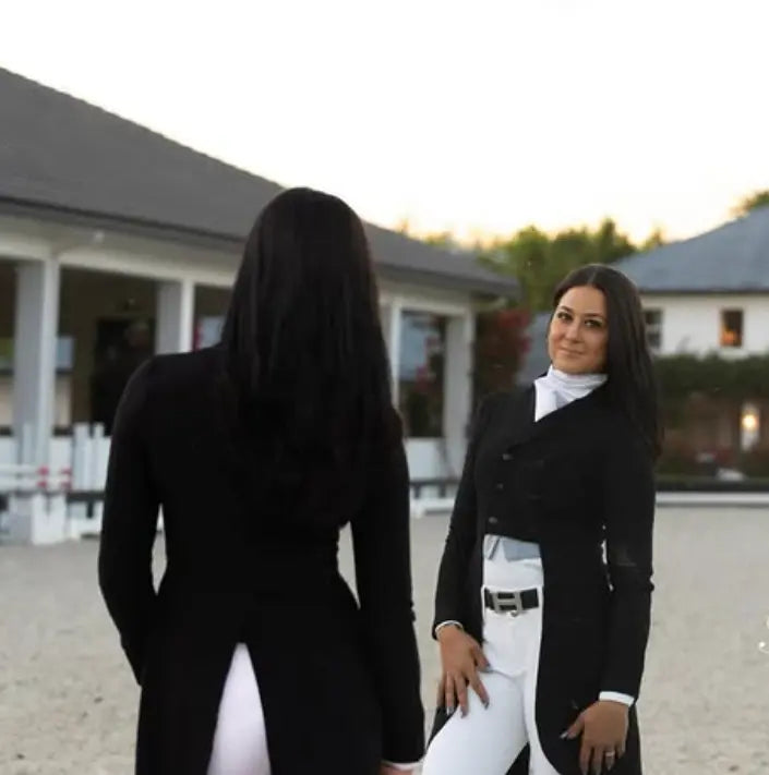 Kathryn Lily Mesh Hunter Shadbelly - Black with removable points. Kathryn Lily Equestrian