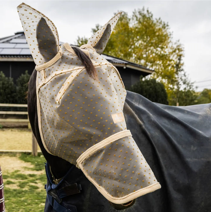 Kentucky Fly Mask HEARTS with Ears &amp; Nose Kentucky Horsewear