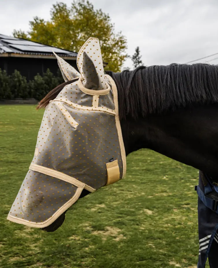 Kentucky Fly Mask HEARTS with Ears &amp; Nose Kentucky Horsewear