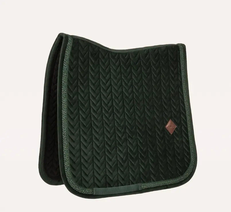 Kentucky Velvet Fishbone Plaited Glitter Rope Dressage Pad
