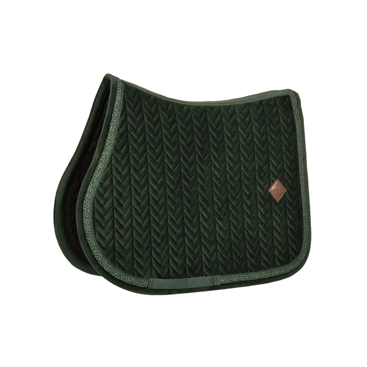 Kentucky Velvet Fishbone Plaited Glitter Rope Jump Pad - Dark Green