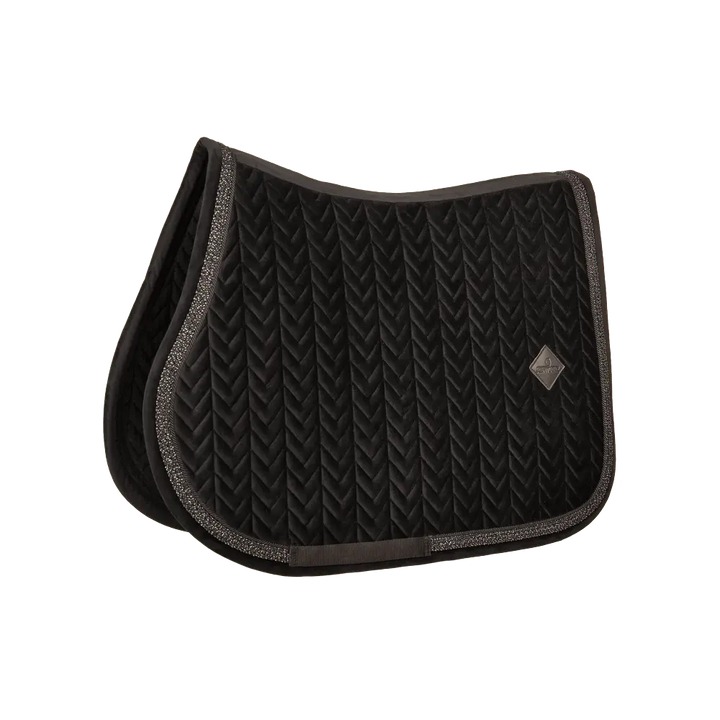 Kentucky Velvet Fishbone Plaited Glitter Rope Jump Pad - Black
