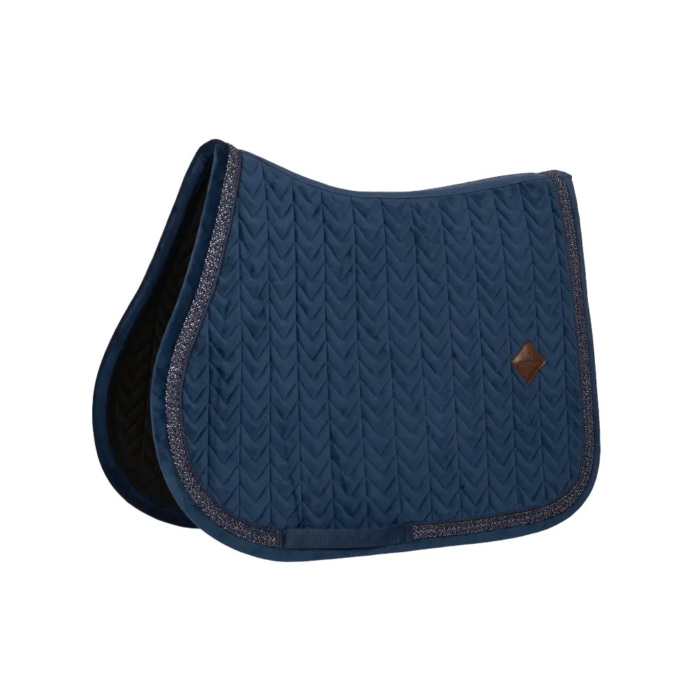 Kentucky Velvet Fishbone Plaited Glitter Rope Jump Pad - Navy