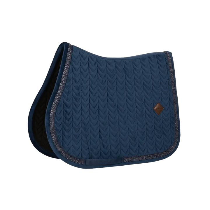 Kentucky Velvet Fishbone Plaited Glitter Rope Jump Pad - Navy