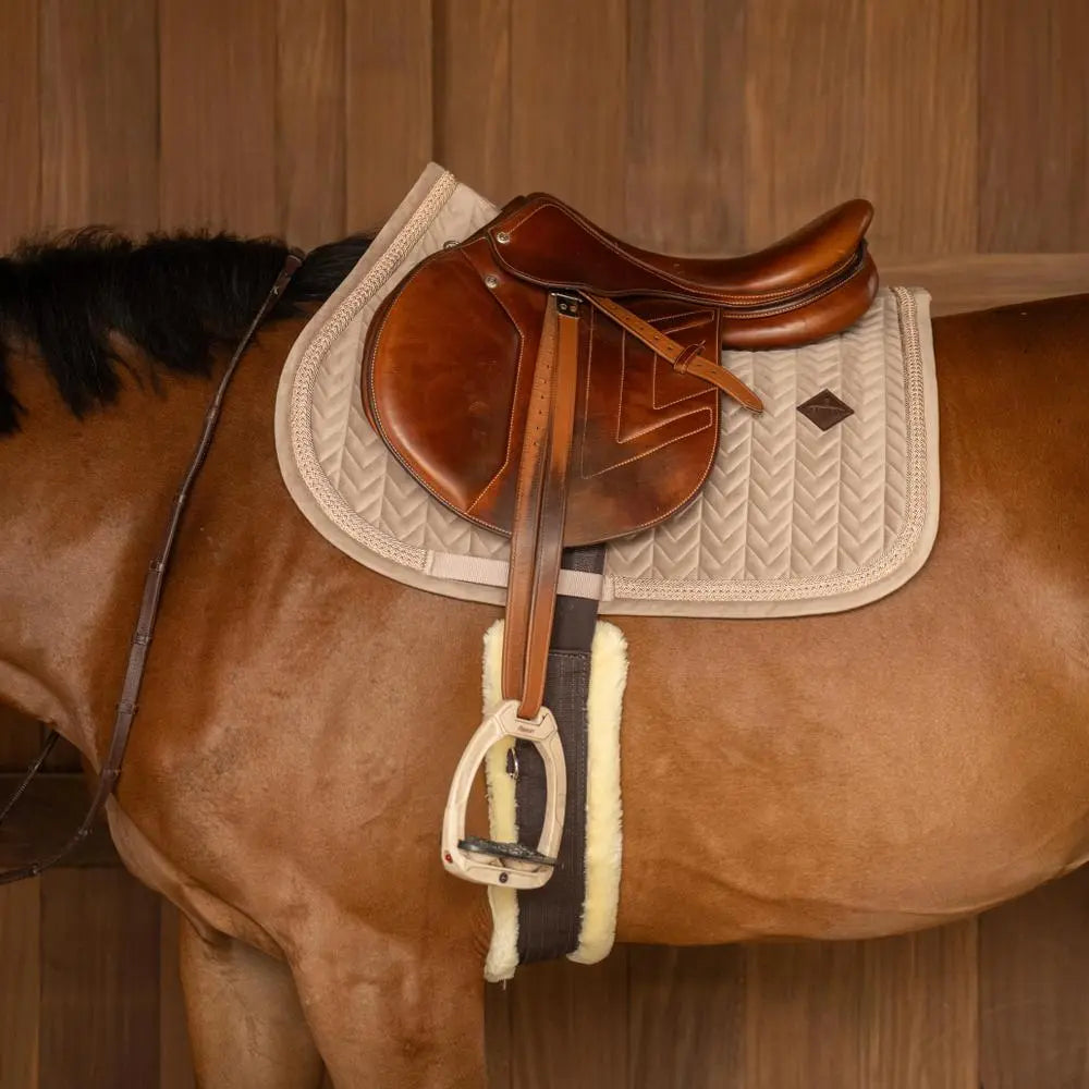 Kentucky Velvet Fishbone Plaited Glitter Rope Jump Pad - Beige lifestyle