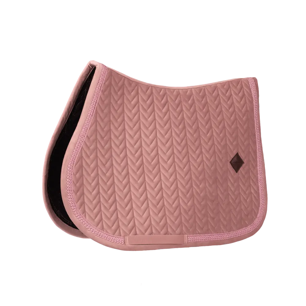 Kentucky Velvet Fishbone Plaited Glitter Rope Jump Pad - Old Rose