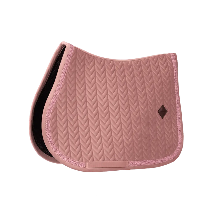 Kentucky Velvet Fishbone Plaited Glitter Rope Jump Pad - Old Rose