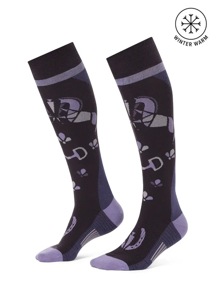 Kerrits Happy Horse Wool Knee-Hi Socks Red Barn Socks