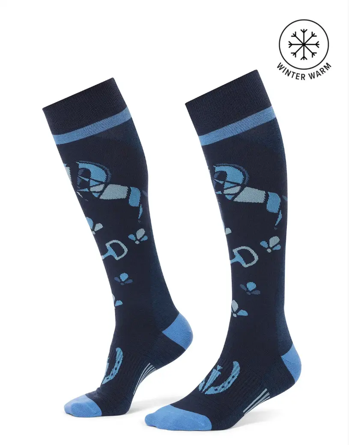 Kerrits Happy Horse Wool Knee-Hi Socks Red Barn Socks