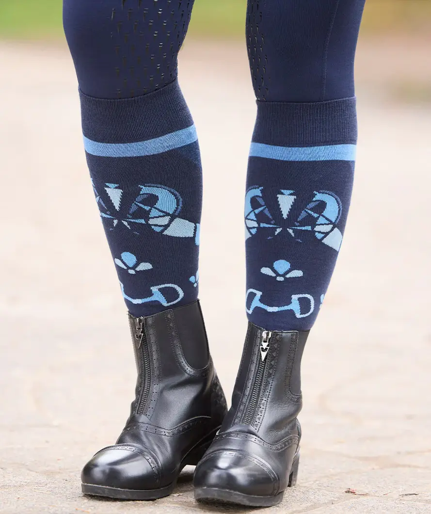 Kerrits Happy Horse Wool Knee-Hi Socks Red Barn Socks