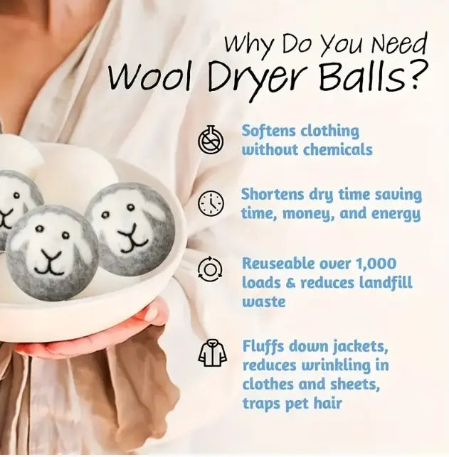 Lambswool Dryer Balls - Set of 3 RIDE OR DIE EQUESTRIAN SHOP