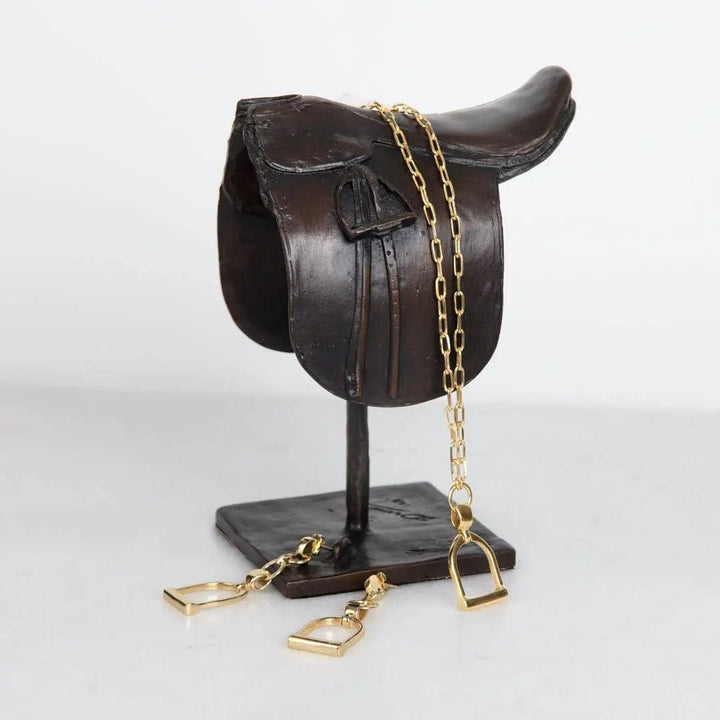 Langley - Equestrian Riding Stirrup Necklace in Gold URBAN-EQUESTRIAN