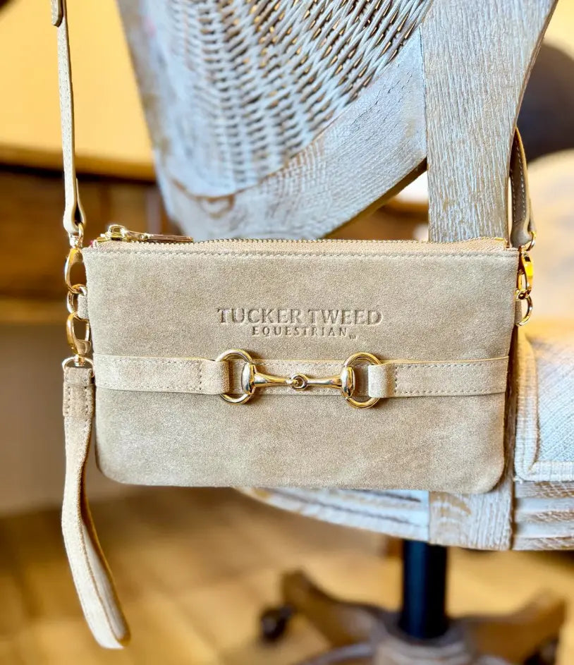 Ltd Edition SUEDE Wellington Wristlet - BRAND NEW Tucker Tweed