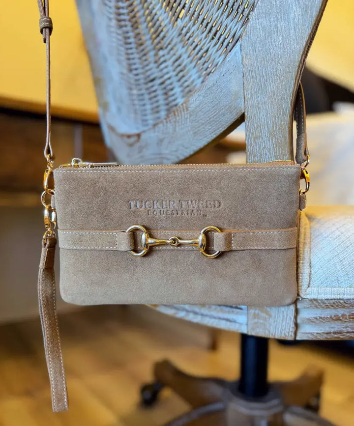 Ltd Edition SUEDE Wellington Wristlet - BRAND NEW Tucker Tweed