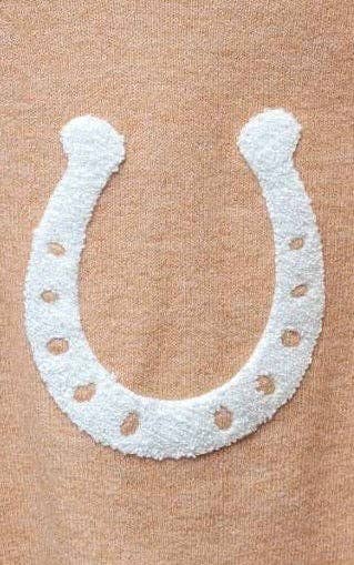 Lucky Horseshoe Cropped Sweater - Benefits Bridle Up Hope Bridle Up Hope Shop