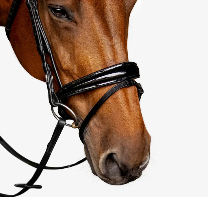 Lumiere Amie Flat Black Patent Leather Bridle