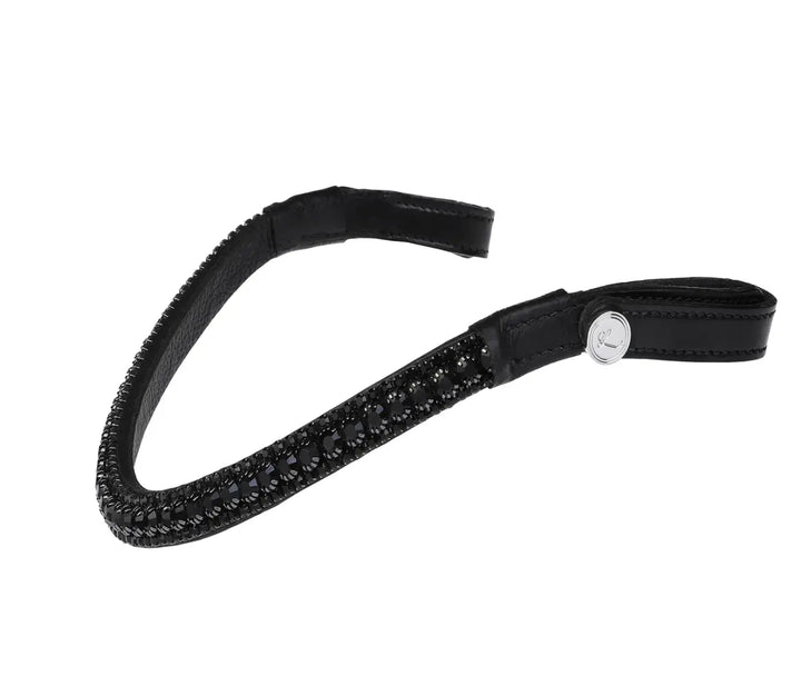 Lumiere Black Solitaire Crystal Browband Lumiere