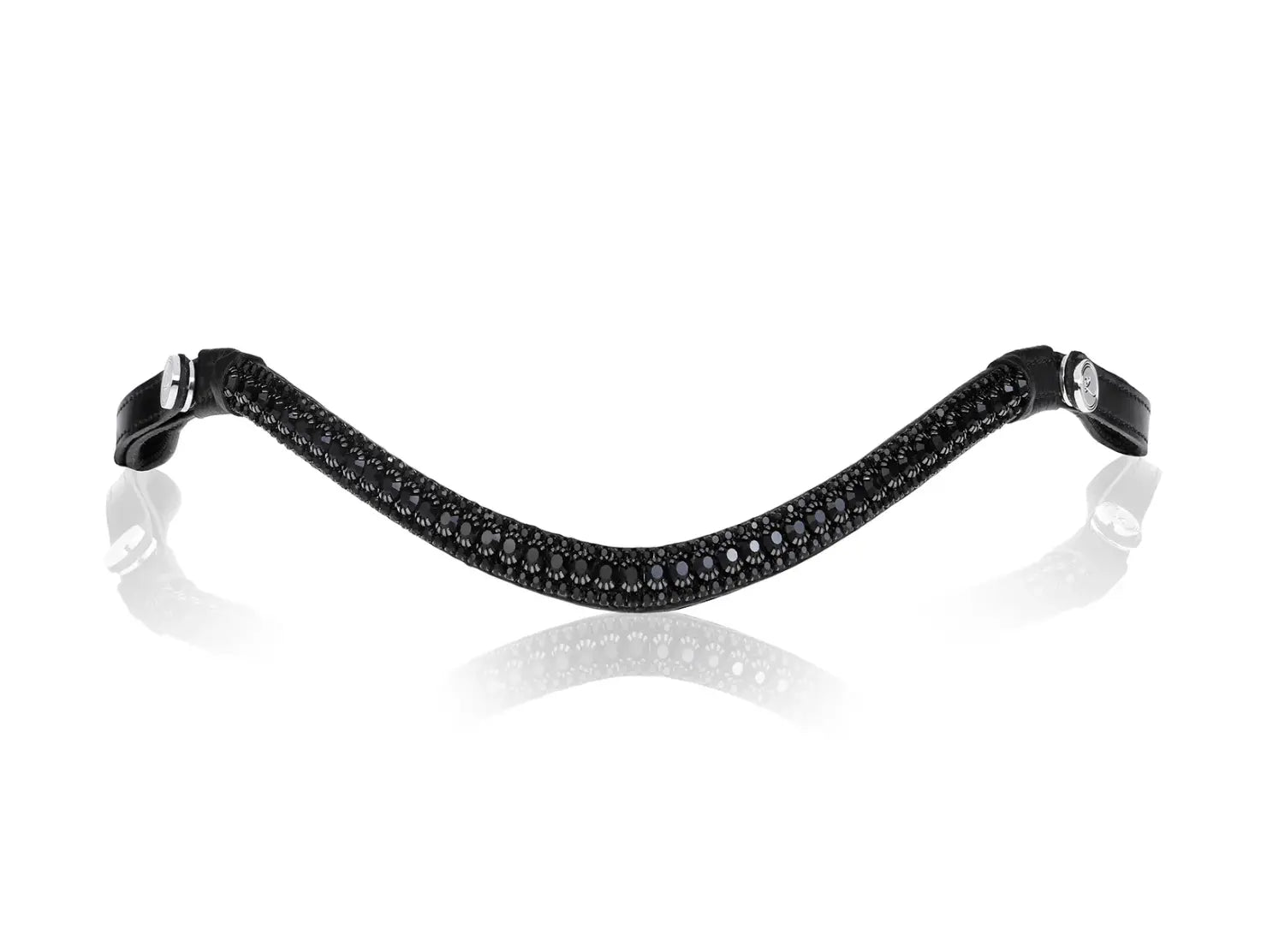Lumiere Black Solitaire Crystal Browband Lumiere