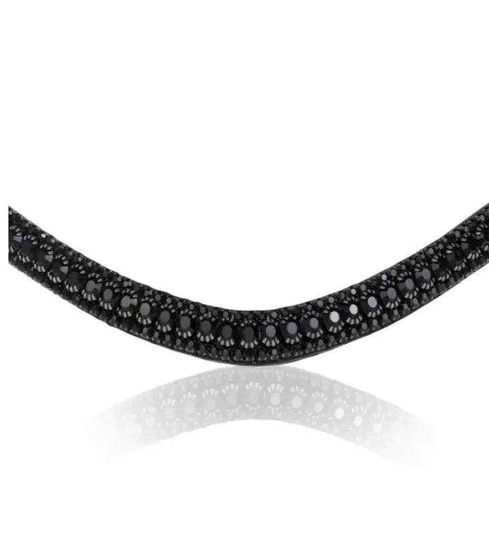 Lumiere Black Solitaire Crystal Browband Lumiere