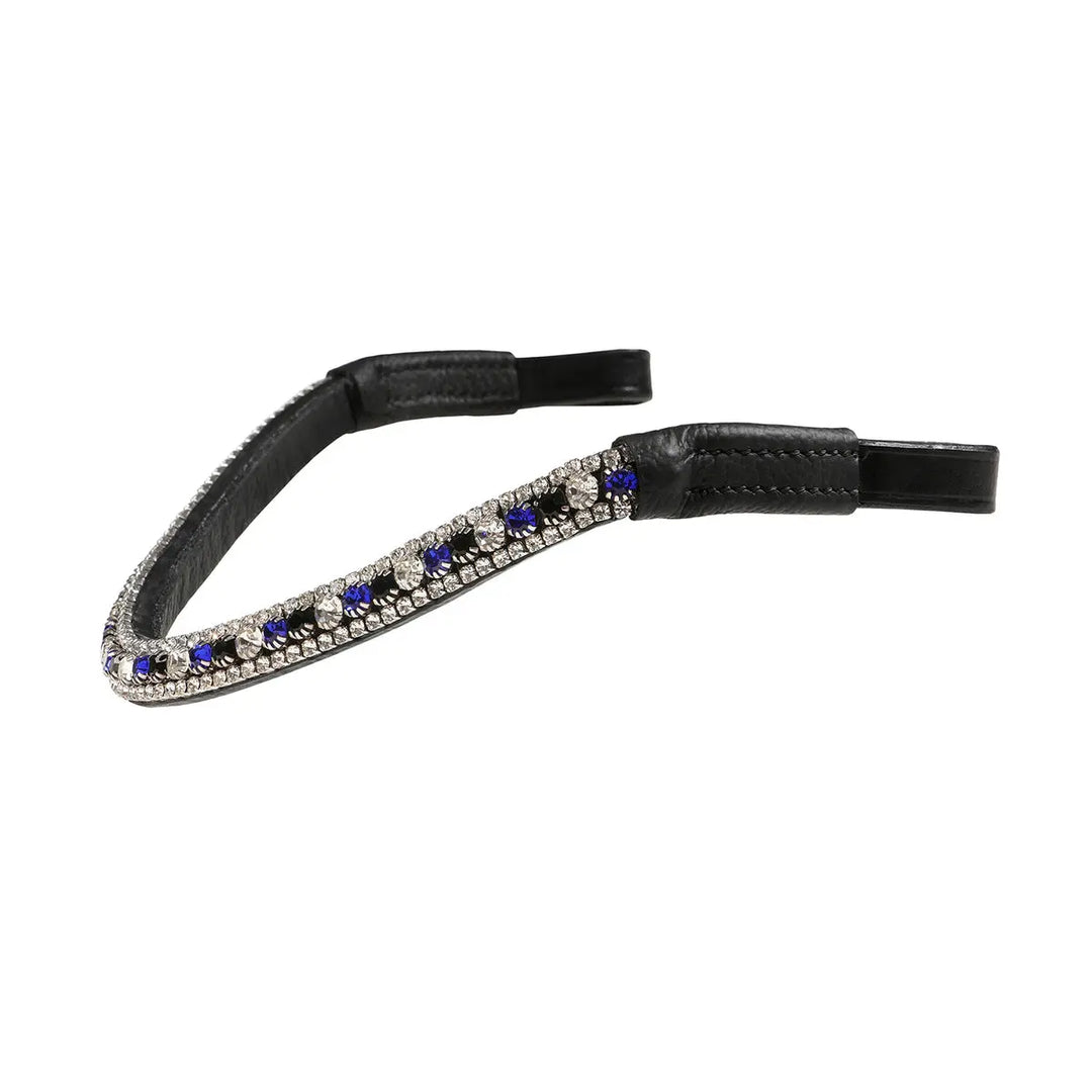Lumiere Blue Crystal Browband - on bridle