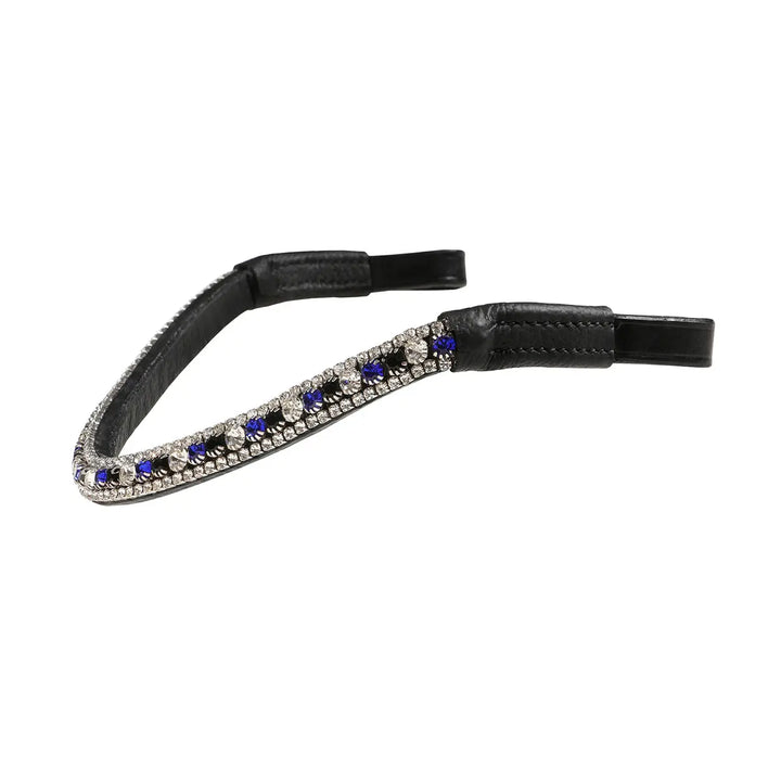 Lumiere Blue Crystal Browband - on bridle