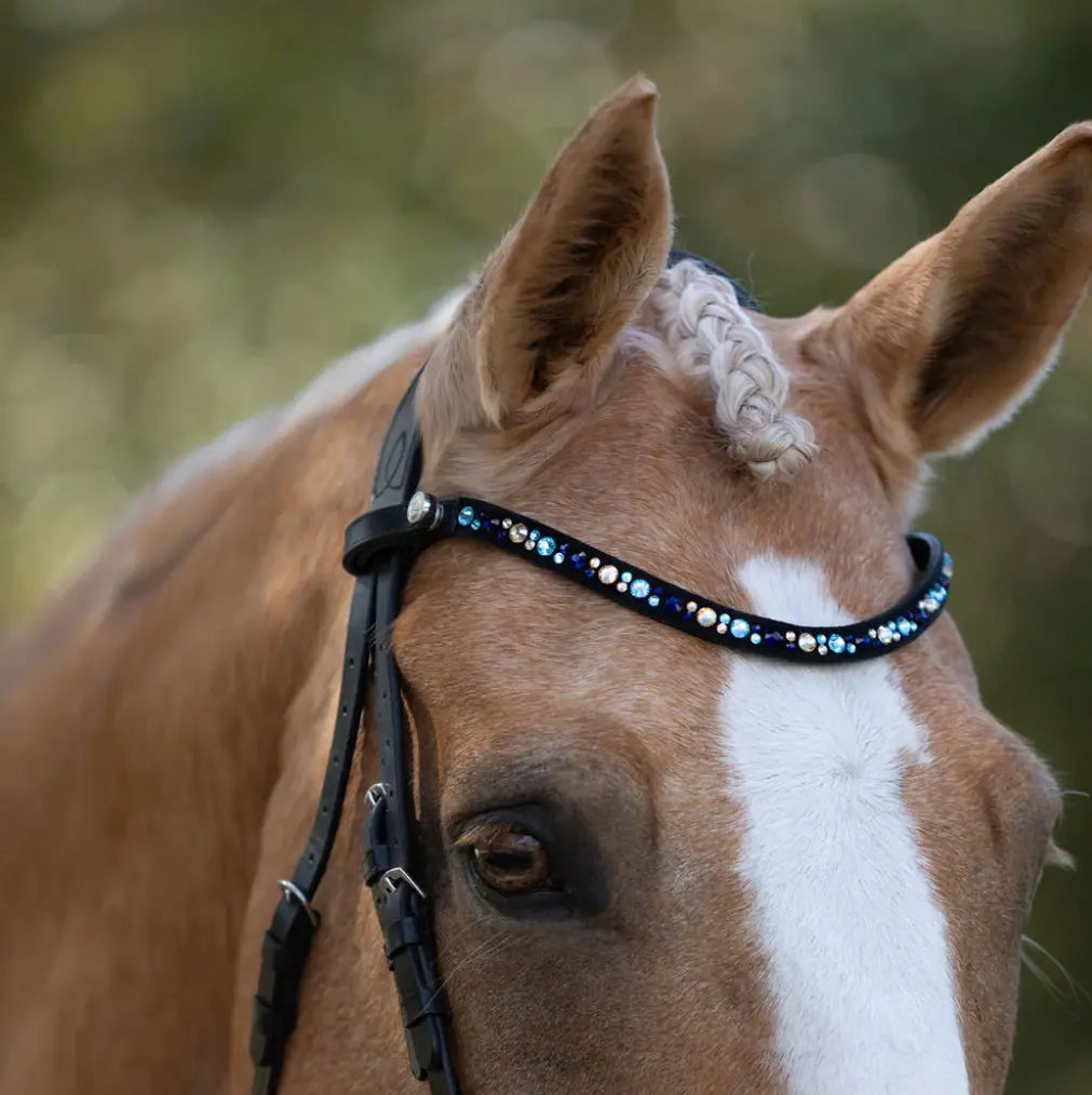 Lumiere Demi Round Crystal & Suede Snap Browband Lumiere