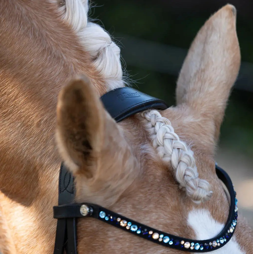 Lumiere Demi Round Crystal &amp; Suede Snap Browband Lumiere