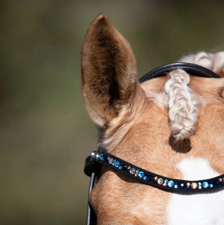 Lumiere Demi Round Crystal &amp; Suede Snap Browband Lumiere