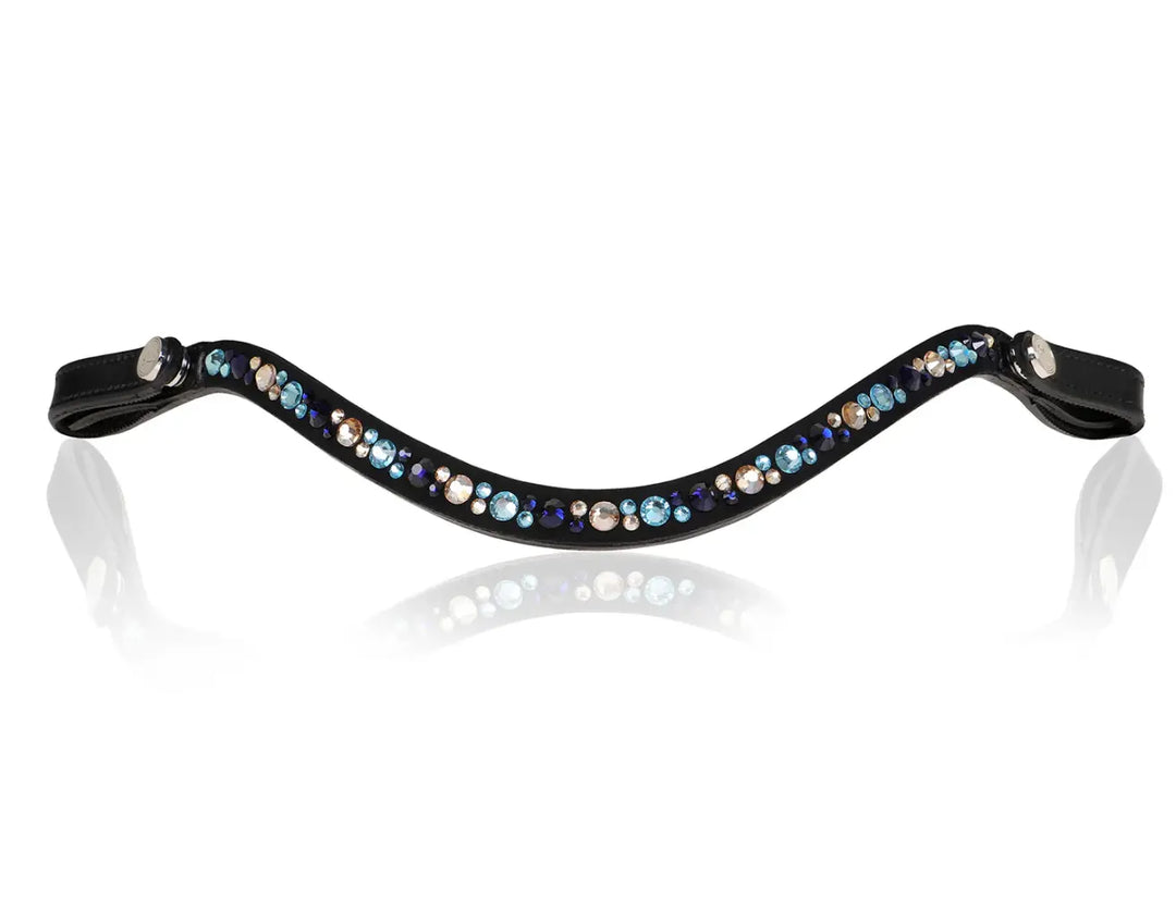 Lumiere Demi Round Crystal &amp; Suede Snap Browband Lumiere