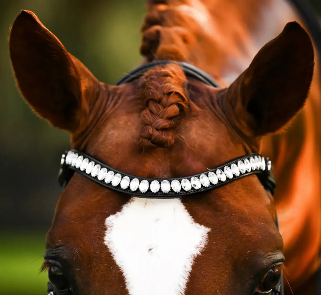 Lumiere Diva Oblong Oval Clear Crystal Snap Browband Lumiere