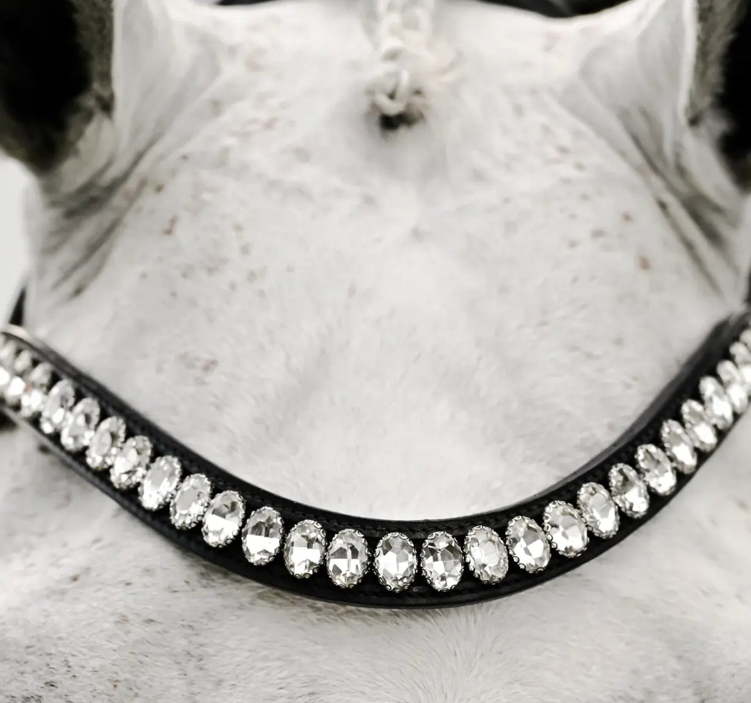 Lumiere Diva Oblong Oval Clear Crystal Snap Browband Lumiere