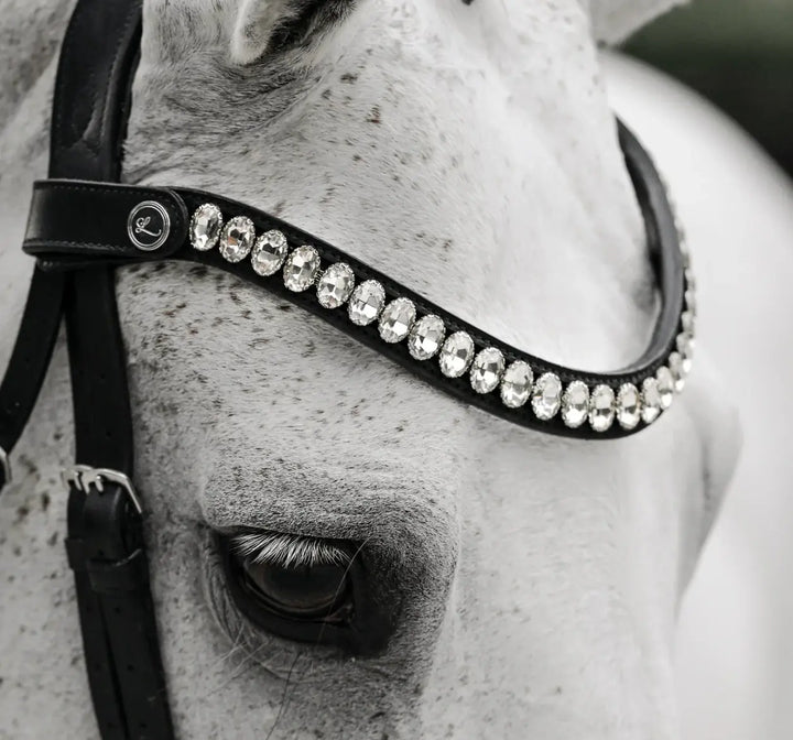 Lumiere Diva Oblong Oval Clear Crystal Snap Browband Lumiere