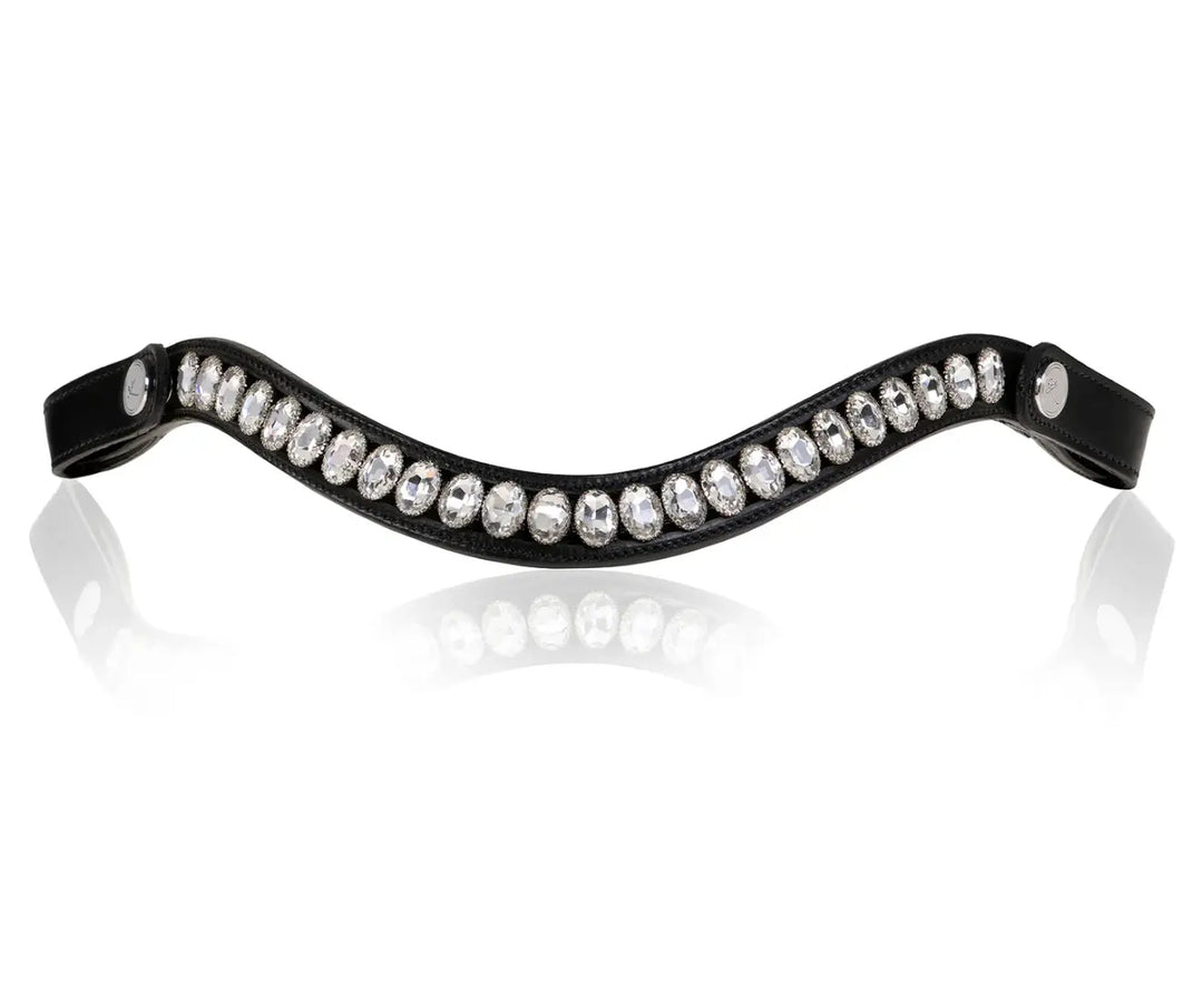 Lumiere Diva Oblong Oval Clear Crystal Snap Browband Lumiere