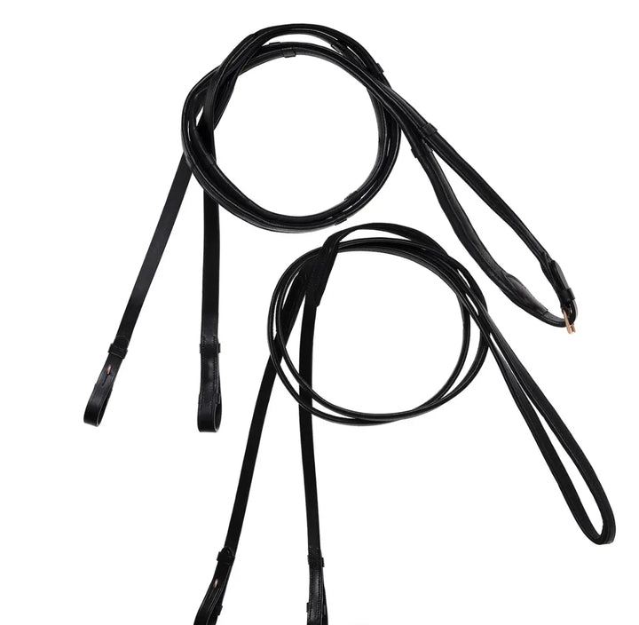 Lumiere Double Bridle Reins Set (Flat) – Gold Hardware