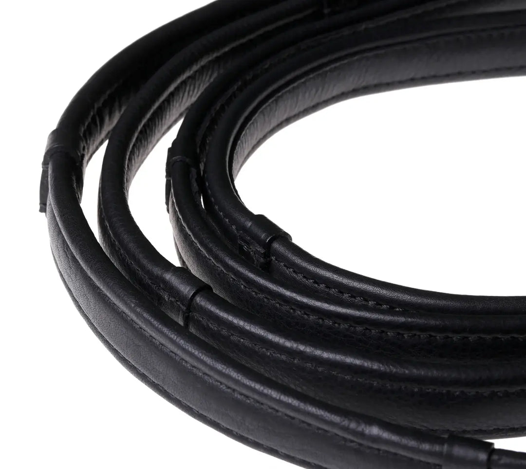Lumiere Padded Nappa Leather Reins (Flat) White Stitching – Silver Fittings