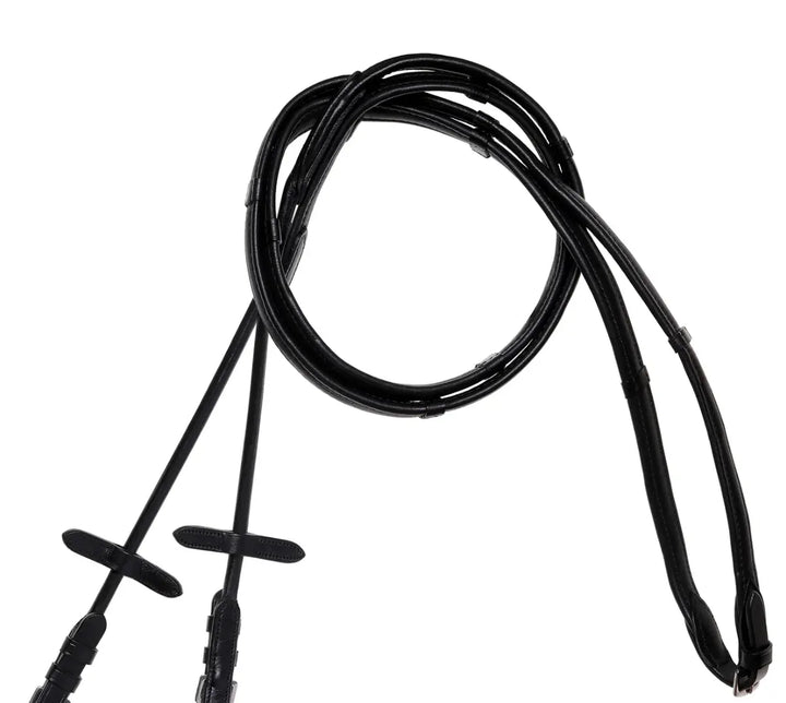 Lumiere Padded Nappa Leather Reins (Rolled) – Silver Hardware
