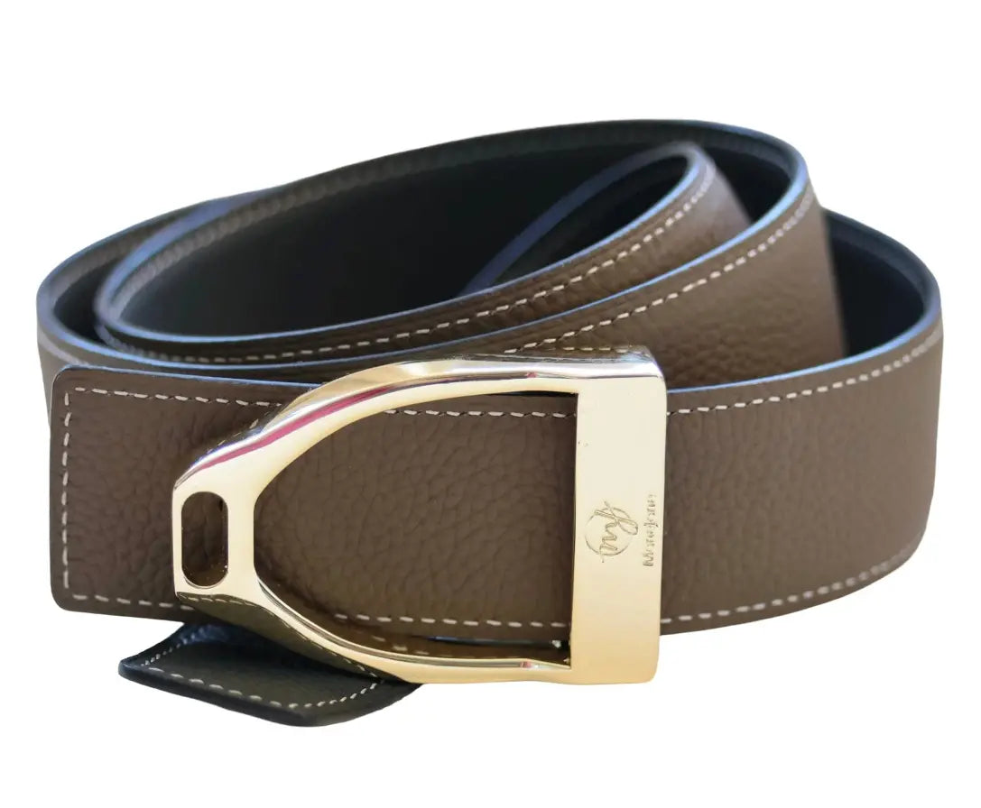 Mane Jane Reversible Belt #color _Navy | Taupe