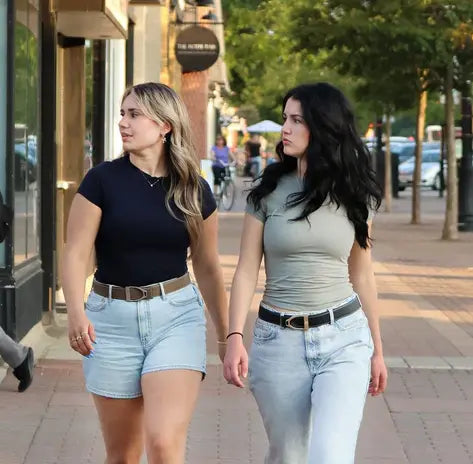 Mane Jane Reversible Belt #color _Navy | Taupe